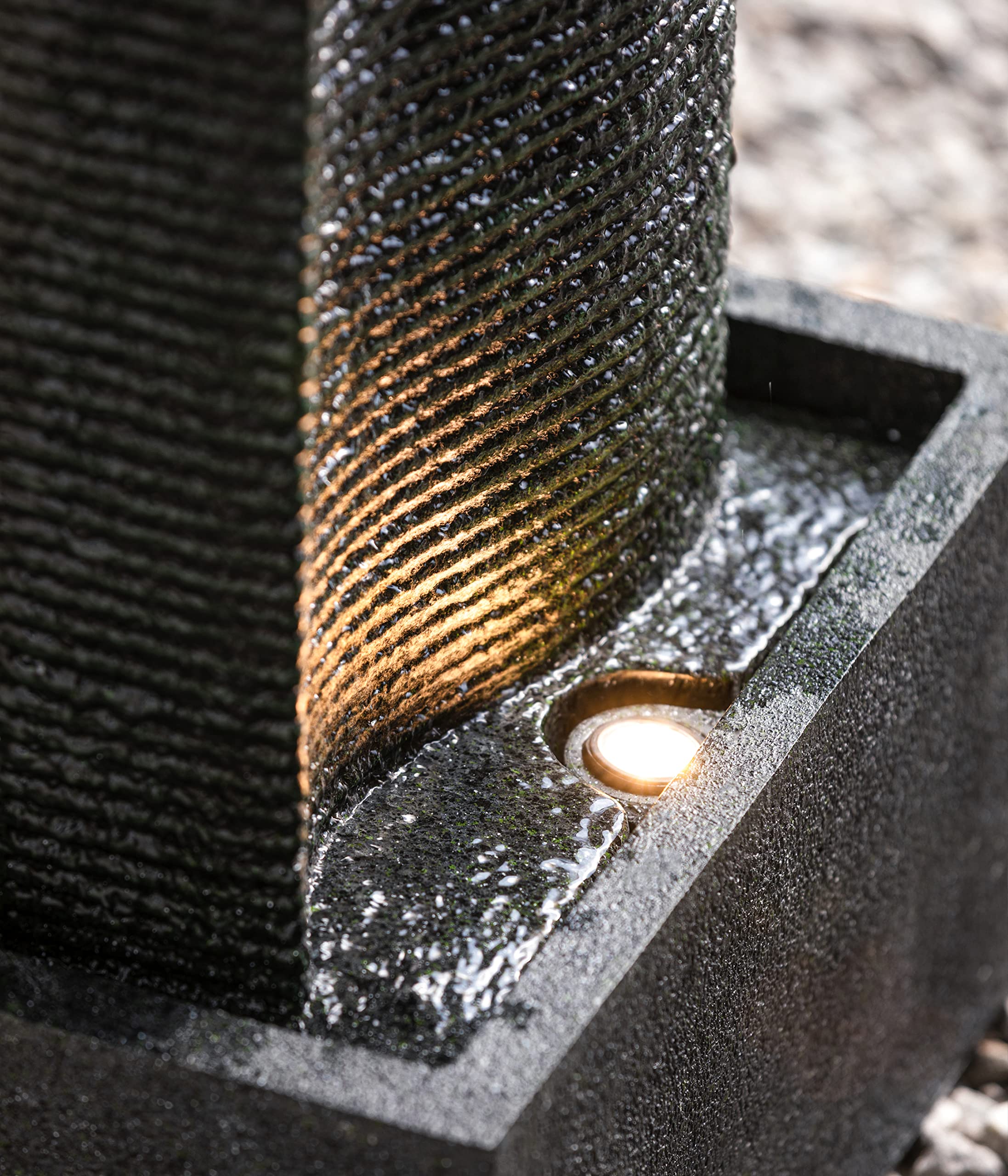 dehner-muro-gartenbrunnen-led-dunkelgrau-polyresin image 8