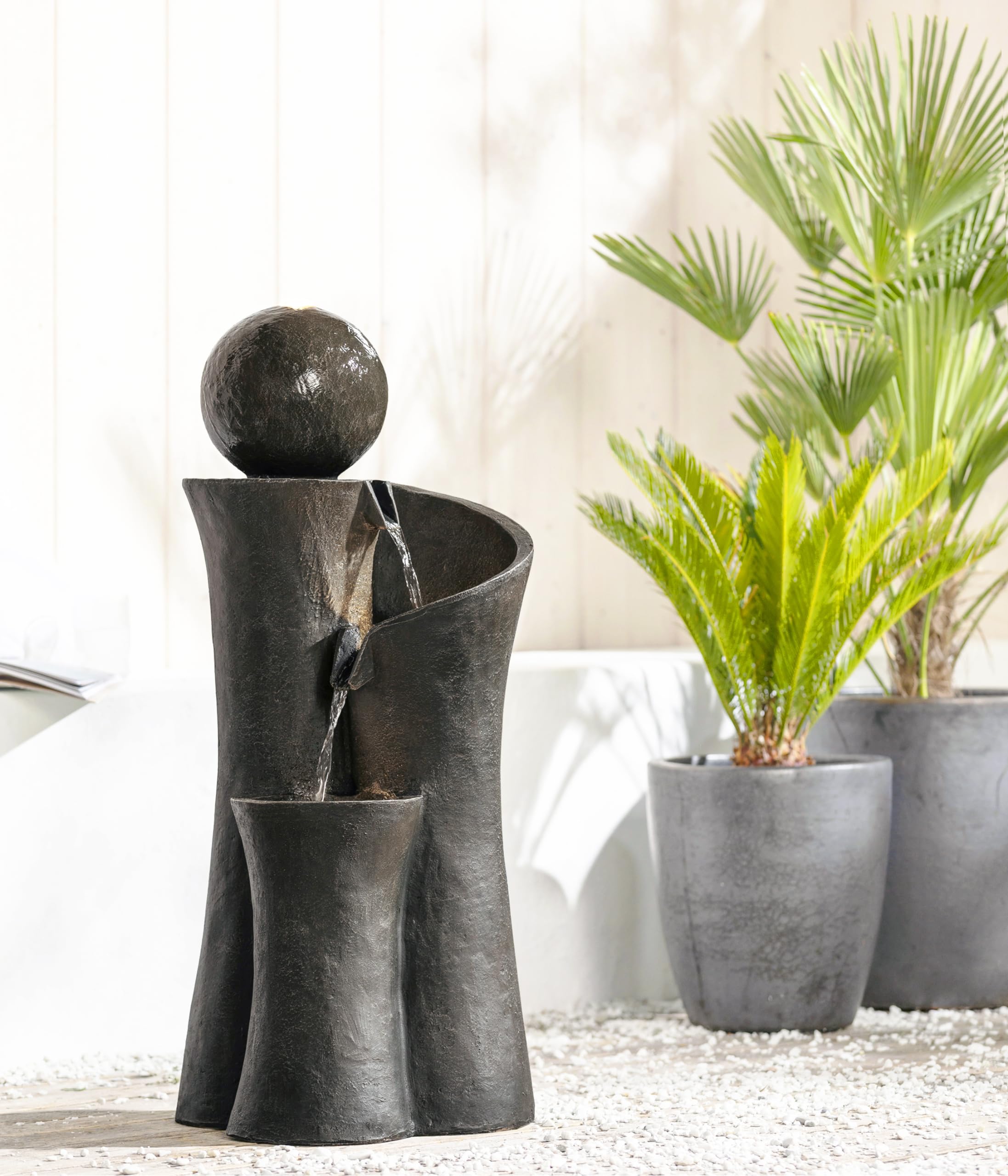 dehner-gartenbrunnen-acapulco-led-polyresin-grau-braun image 8