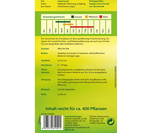 dehner-l-wenmaul-halbhohe-mischung-blumensamen-5er-pack image 4