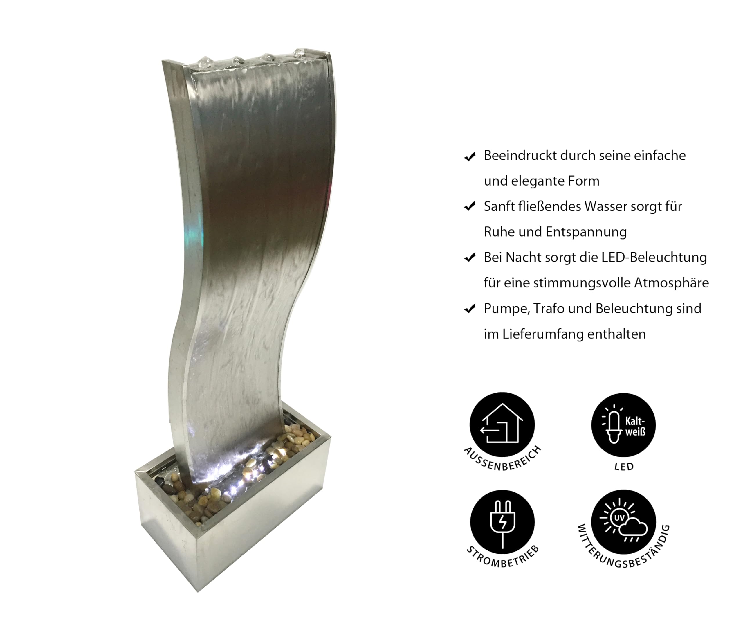 dehner-gartenbrunnen-curve-led-edelstahl-108-cm image 2