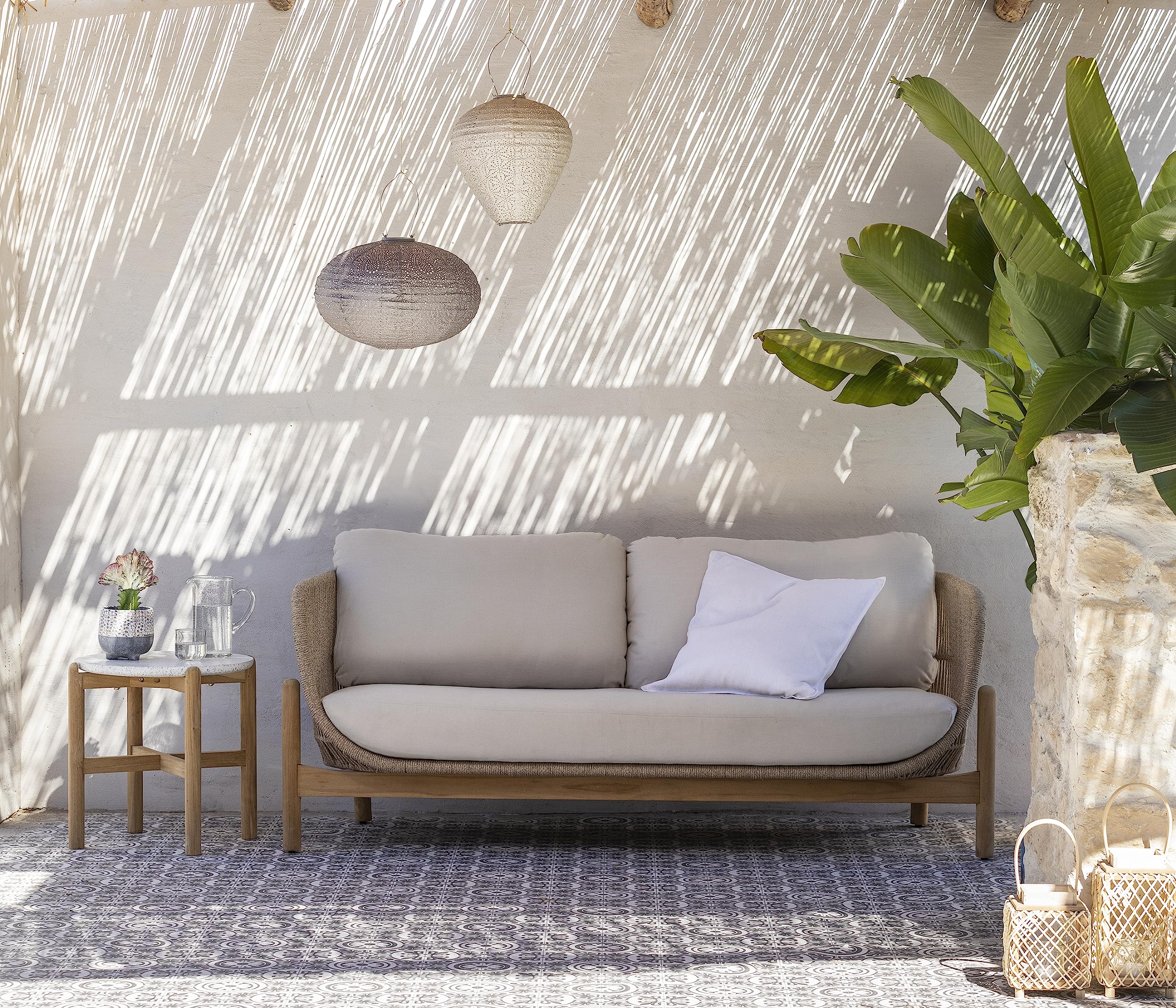 dehner-portofino-2-sitzer-sofa-gartensofa-teak-leinen image 2