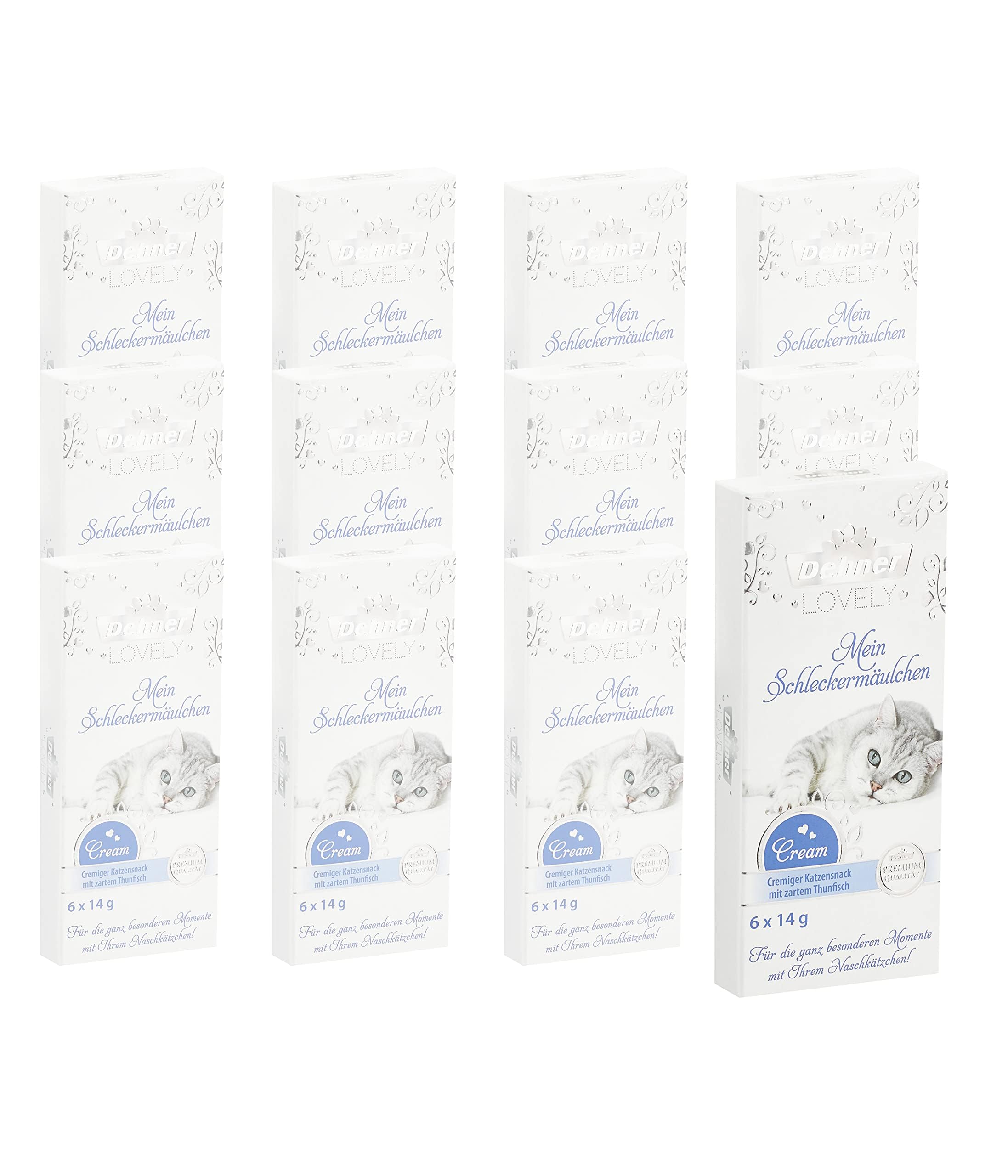 dehner-lovely-katzensnack-creme-thunfisch-72x14g-glutenfrei image 1