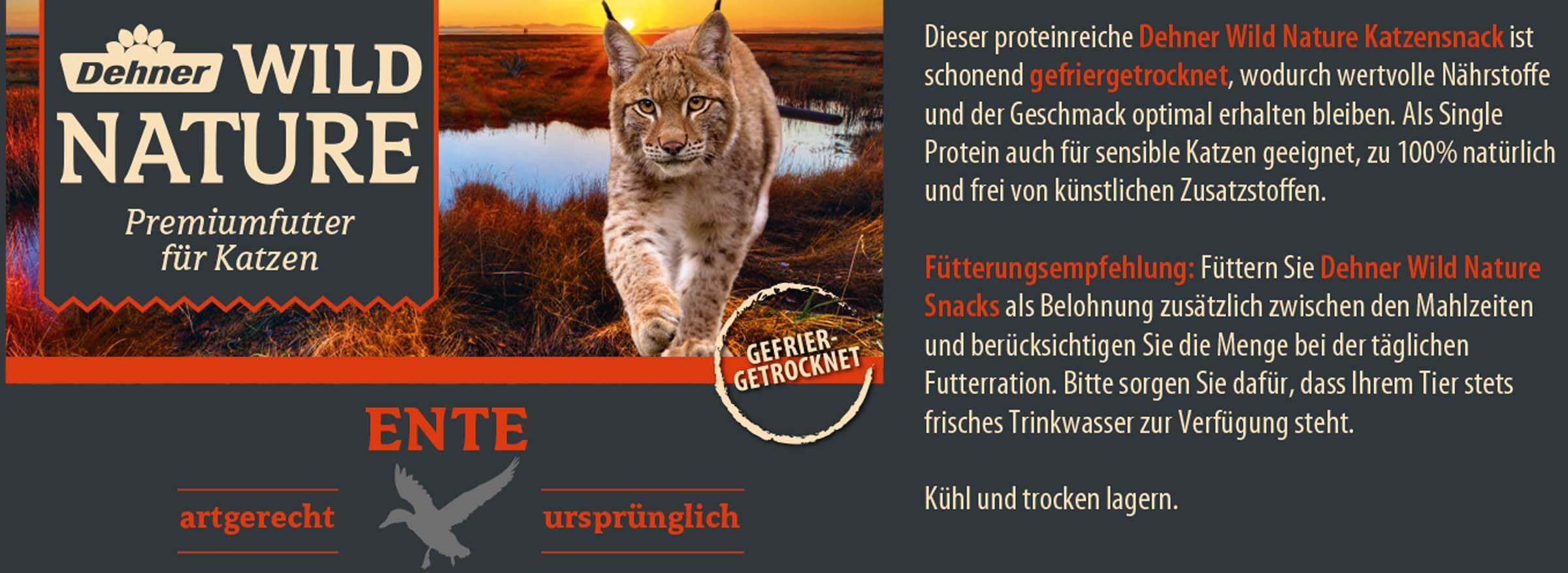 dehner-wild-nature-katzensnack-ente-120-g-gefriergetrocknet image 3