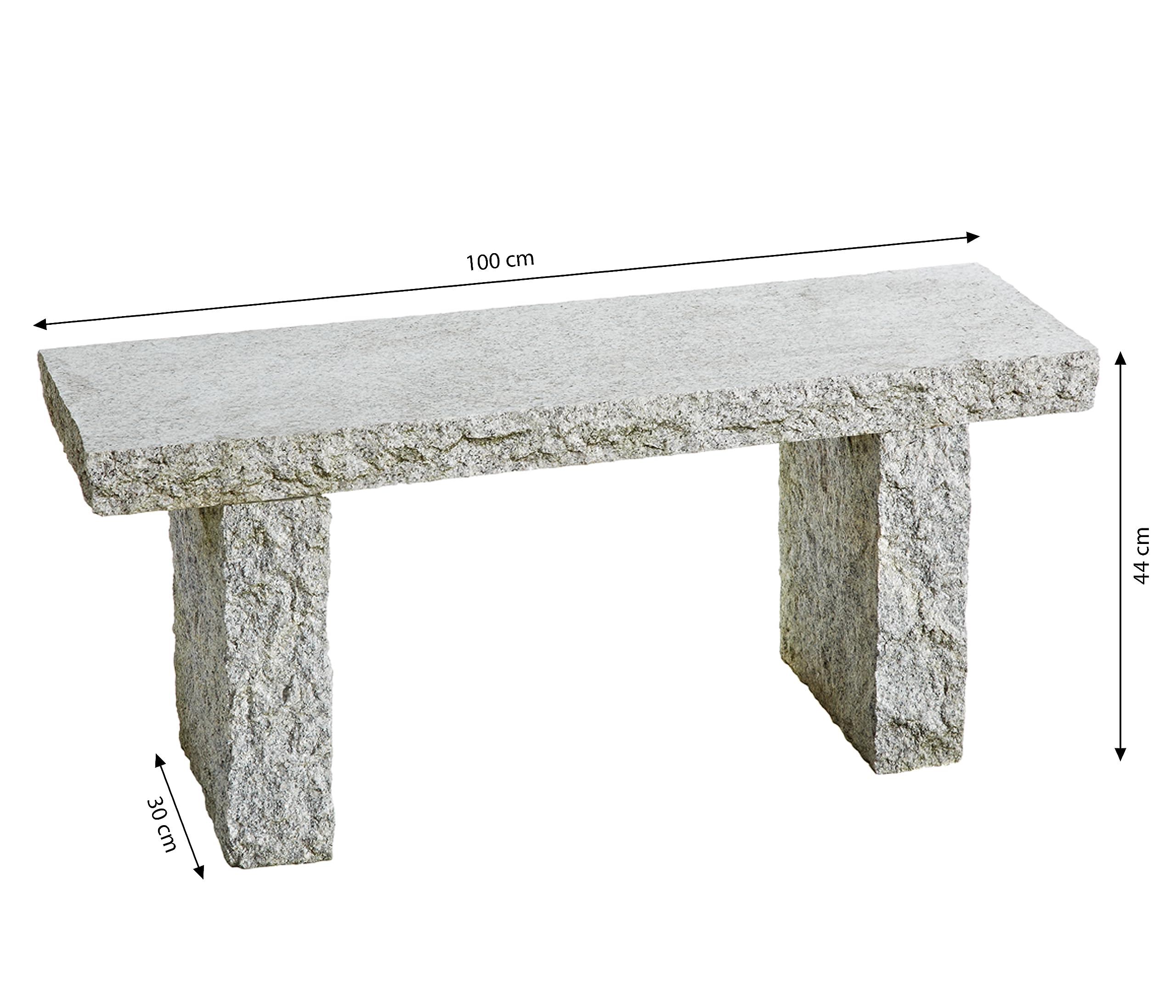dehner-gartenbank-granit-grau-2-sitzer-100x30x44cm image 3