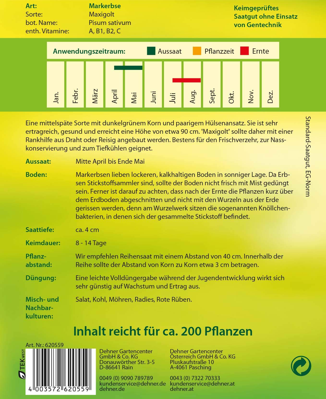dehner-markerbse-maxigolt-saatgut-5er-pack-ertragreich image 2