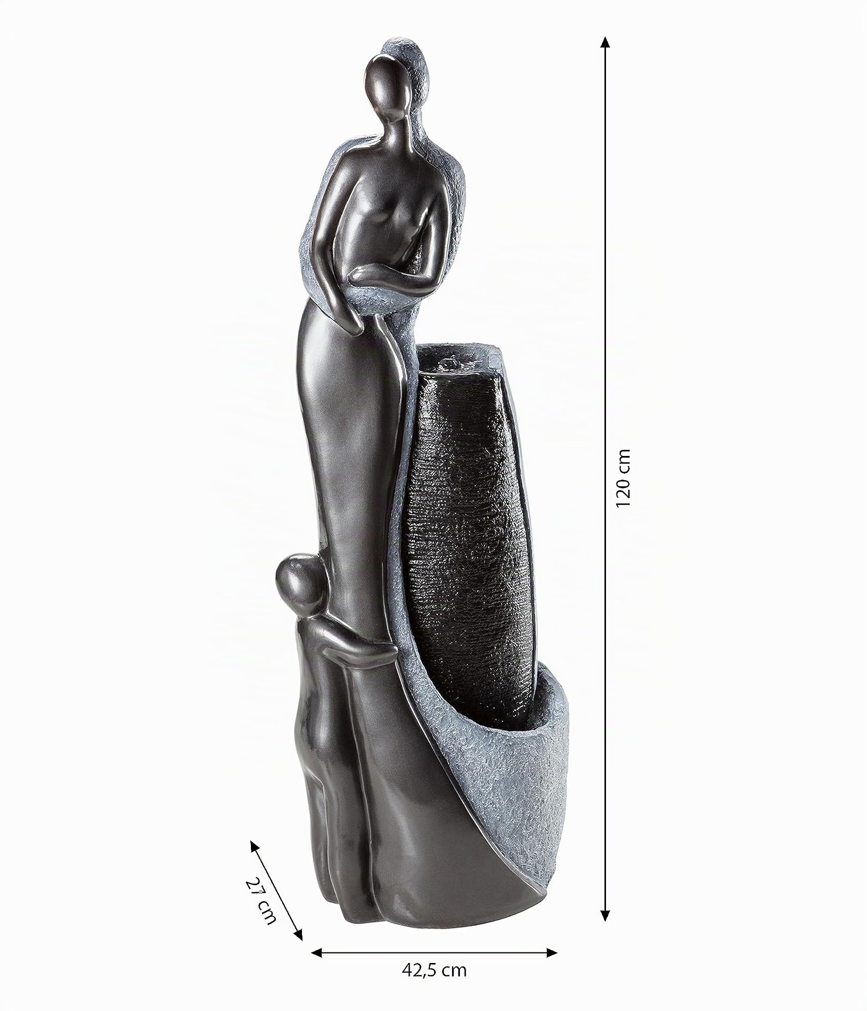 dehner-family-gartenbrunnen-mit-led-polyresin-grau-kaltwei image 5