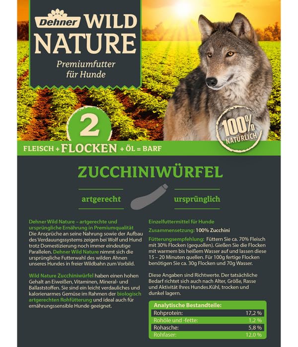 dehner-wild-nature-flocken-mix-hundefutter-700-g-100-zucchini image 3