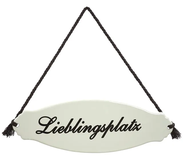 dehner-gartenschild-lieblingsplatz-stahl-wei-beige-30-5-cm image 1
