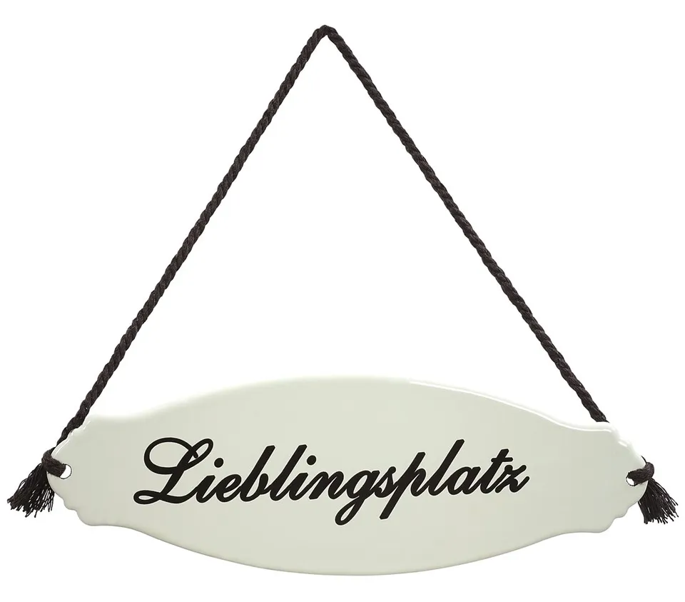 dehner-gartenschild-lieblingsplatz-stahl-wei-beige-30-5-cm image 1