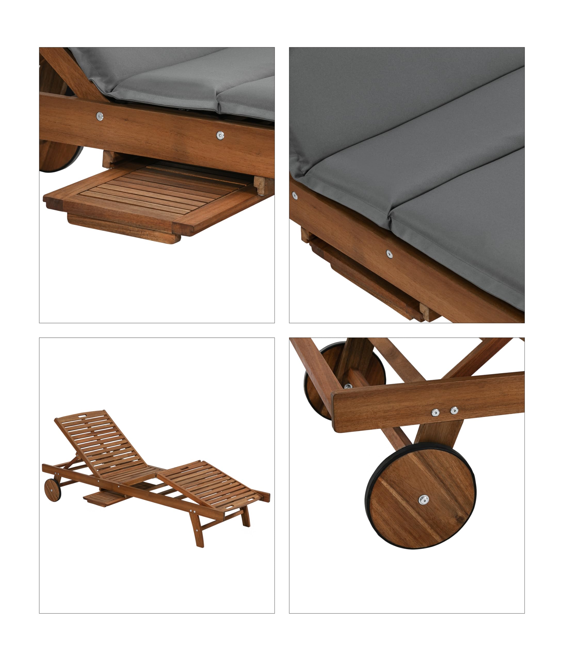 dehner-ravenna-rollliege-akazie-200x89x70-cm-braun-grau image 7