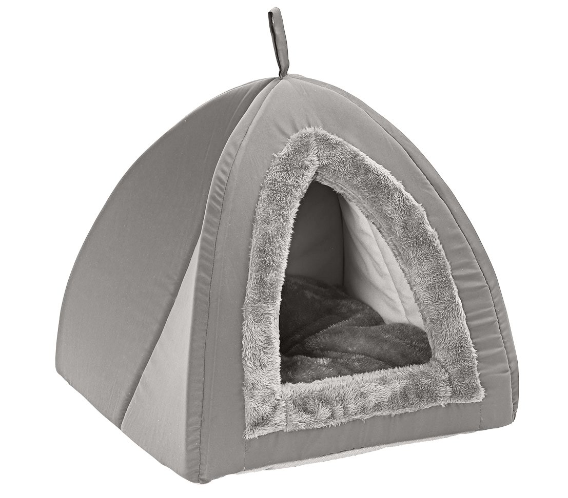 dehner-lieblinge-findus-katzenh-hle-grau-40x40x35-cm image 1