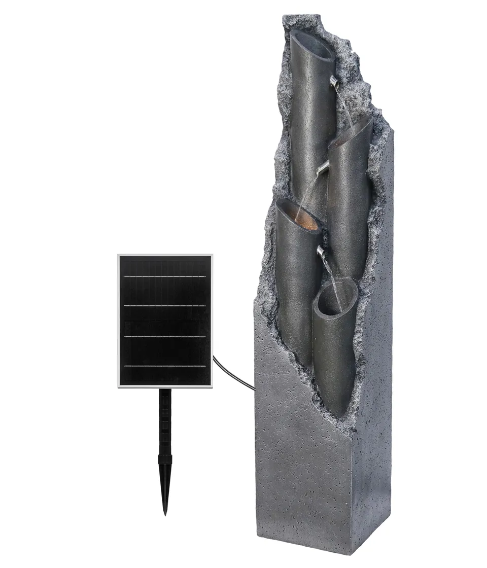 dehner-tubi-gartenbrunnen-solarbrunnen-grau-led-113cm image 1