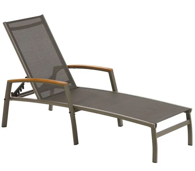 dehner-colmar-gartenliege-anthrazit-teak-alu-verstellbar-120-kg image 1