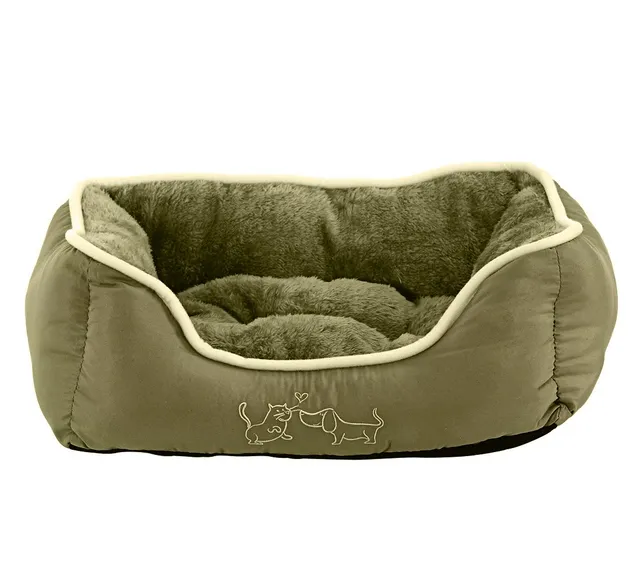 dehner-lieblinge-sammy-hundebett-47x37-cm-gr-n-pl-sch image 1